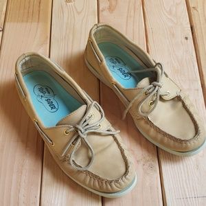 Sperry Topsiders Leather Boat Shoes Size 9M